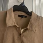 Blu Pepper  Tan Brown Drop Waist Causal Minimalist Sleeve work shirt dress Photo 1
