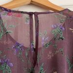 re:named  dress woman’s purple long sleeve floral sheer maxi New size medium Photo 7