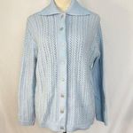 Azure Vintage Cardigan Sweater Knit Womens Medium Cottagecore Granny Button 70s Photo 0