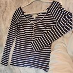 long sleeve blue and whit shirt Size XS Photo 3