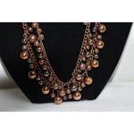 Source Unknown Boho Chic Double Layer Brass Tone Metal Beaded Chain Link Necklace Gently Worn Photo 1