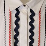 English Factory Collared Drop Waist Dress Ric Rac Sailor Nautical Preppy NWT XS Photo 4