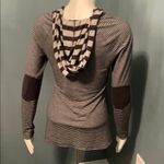 Athleta  gray striped long sleeve cowl neck hoodie Photo 4