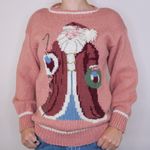 Vintage 90s Pink Santa Claus Sweater Photo 1