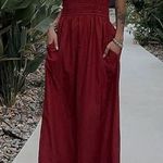 ZARA  straps red midi maxi dress with pockets Photo 0