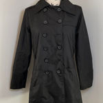 Paris Blues  Black Double Breasted Trench Coat Style Jacket Size M Photo 0