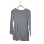 Hanna Andersson Women's Sweater Dress Grey Pink Ribbed Knit Cotton Tunic Size XS Gray Photo 1