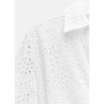 ZARA White Eyelet Embroidered Maxi Dress Large Belted Resort Coastal Vacation Photo 4