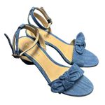 Draper James x M.Gemi Risata Chambray Bow Sandals Womens Shoes Blue EU 37.5 Size 6.5 Photo 2