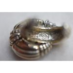 Premier Designs Premier Design Engraved Silver Tone Hoop Post Like New Retro Glam Y2K Earrings Photo 1