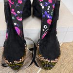 Betsey Johnson BETSEYVILLE by  5 inch‎ Black Stiletto Heels Peep Toe Shoes Sz 8.5 Photo 6