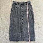 Free People We The Free Skirt Sidney Denim Midi Button Front Black Acid Wash 28 Photo 12