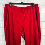 Ralph Lauren Womens size 3X Velvet Velour Wide Leg Pants Pull On Red Photo 2