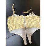 Peppermayo YELLOW AND WHITE MEADOW LOGO Bustier Top Size 2 Photo 3