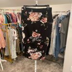 Iris Textured Stretch Floral High Low Pencil Skirt Photo 2