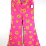 Free People We Youthquake Printed Crop Flare Jeans Floral Lipstick Combo Pink 28 Photo 4