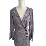Parker  Plaid Side Button Blazer Dress Size 8 Photo 5