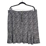 Cato  Black and White Print Mini Skirt with Ruffle Hemline NWT Size 16 Photo 1