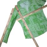 IBKUL Andrea Long Sleeve M UPF 50 1/4 Zip Golf Tennis Top Lime Green Mesh Sleeve Size M Photo 3