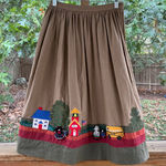 Handmade Women's  Teacher Skirt School Theme Tan A-Line Size XS/S Photo 0