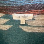 LA MIEL Shirt Jacket Aztec Western Raw Hem Small Blue Photo 7