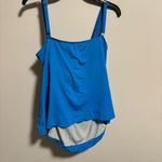 La Blanca  Island Goddess Over The Shoulder Sweetheart Tankini Blue Plus Size 22W Photo 6