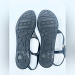 Prada Black Patent leather triangle logo embellished T strap thong sandals EU 41 Photo 9