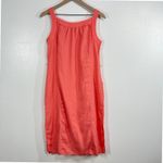 Tommy Bahama  Coral Linen Smocked Neck Sleeveless Midi Dress S/P Photo 2