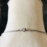 Faceted round royal blue glass stone rhinestone medallion amulet long necklace Photo 4