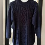 Laura Ashley  Cable Knit Navy Sweater Photo 0