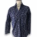 Blue abstract button down shirt Size M Photo 1