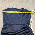 After Six  6888 Strapless Corset Satin Gown Midnight Navy Blue 2 Photo 5