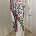 Ruggine Multi Color Bright Floral Lightweight Kimono with Pom Pom Trim. Blue Size undefined Photo 1