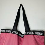 Victoria's Secret VICTORIA’S SECRET Pink Women's White Pink Rose Beach Logo Double Strap Tote Bag Photo 1