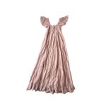 Baltic Born NWT Agatha Maxi Dress Womens Small Mauve Tie Front Smocked Tiered Photo 5