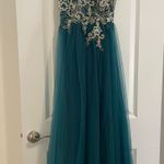 Windsor Green Strapless Prom Dress Photo 2