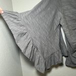 Earthbound  Gray Ruched Top Women's Medium boho minimal indie festival granola Photo 1