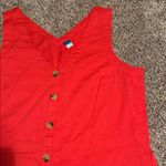 Old Navy Red Button-Down Sleeveless Dress Photo 3