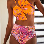 Anthropologie  Kristina High Waisted Bikini Bottoms Size Large Photo 0