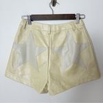 Nasty Gal NWT Faux Leather Star Shorts Beige High Rise Women's Size 2 Photo 4
