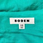 NWOT Boden Linen Aquamarine Green Ruffles Dress Size 12 Knee Length Photo 10