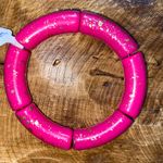 NWT Pink Splatter Acrylic Tube Stretch Bracelet Photo 3
