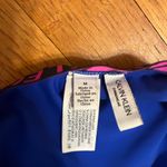 Calvin Klein  Royal Blue Swimsuit with Pink Logo Straps Photo 2