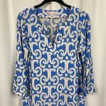 Jude Connally Blue Swirl Megan 3/4 Sleeve Jude Cloth Shift Dress Sz.L Size L Photo 5