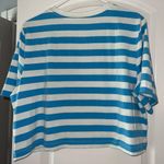 A New Day cropped blue striped tee shirt  Photo 1