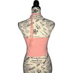 Isaac Morris (XS) USA Flag Graphic Crop Top Halter Neck Tie Sleeveless Tank Red Photo 3