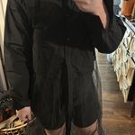 ZARA  Black Button Down Tulle Shirt Photo 5