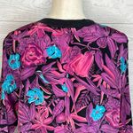 Vintage 80s Anata floral pullover top Size Medium Purple Photo 4