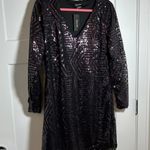 City Chic Plus size 16 purple sequin party dress Photo 3