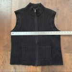 Ralph Lauren LAUREN by chocolate brown ribbed knit zipper vest, size XL Photo 7